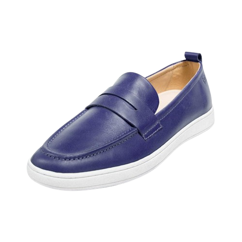 MMS Leather Italian Classic Navy Moccasin