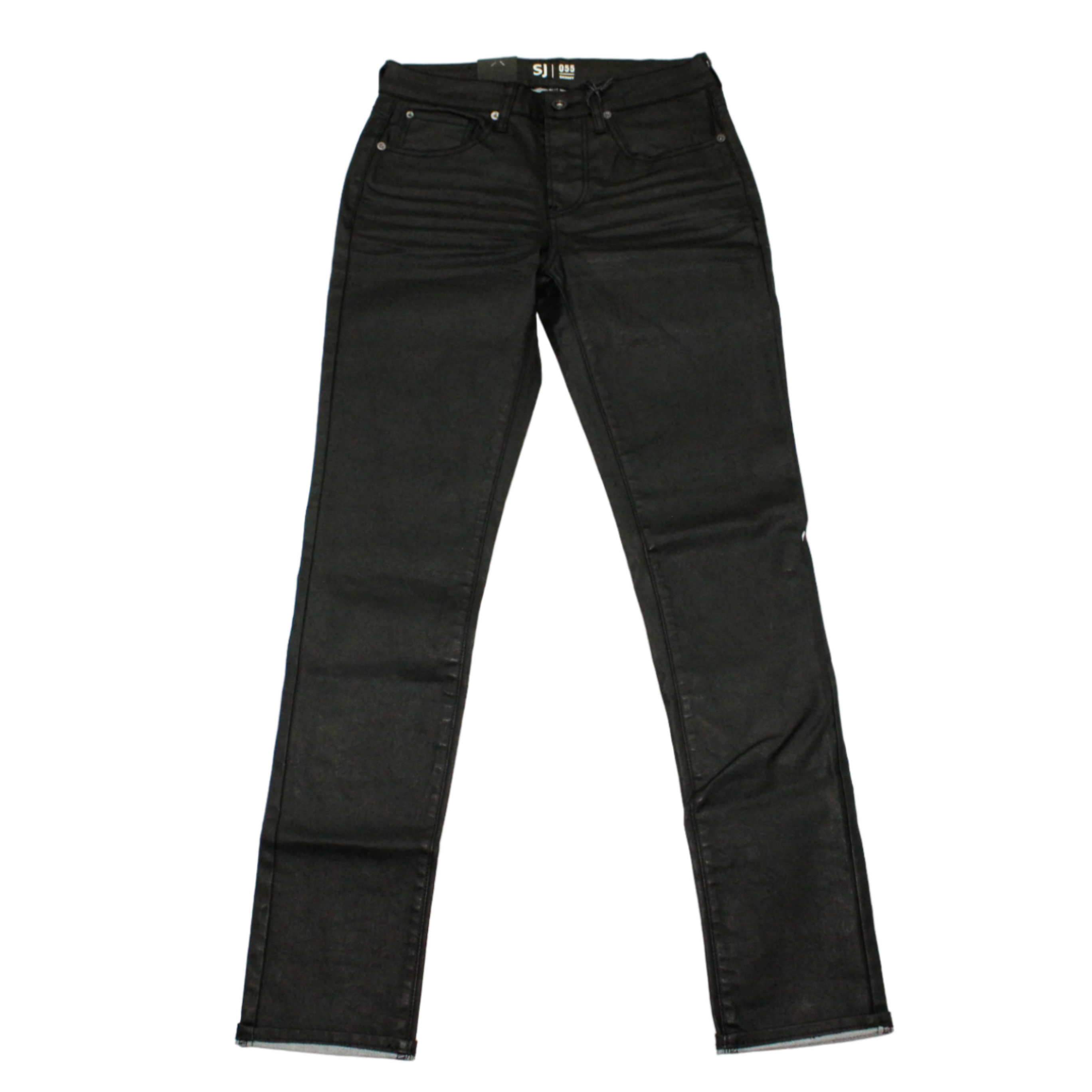 STEPHAN BLACK SKINNY WAX JEAN DEEP FREEZE