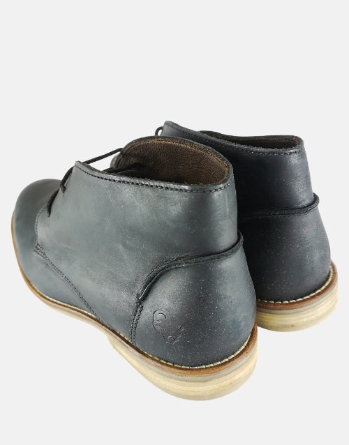 Old Khaki Vellie Black Leather Boot