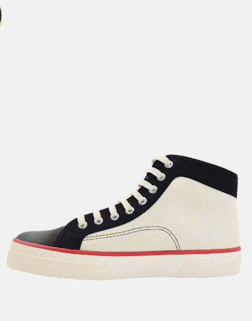 Superga Ecru Black Mid Boot
