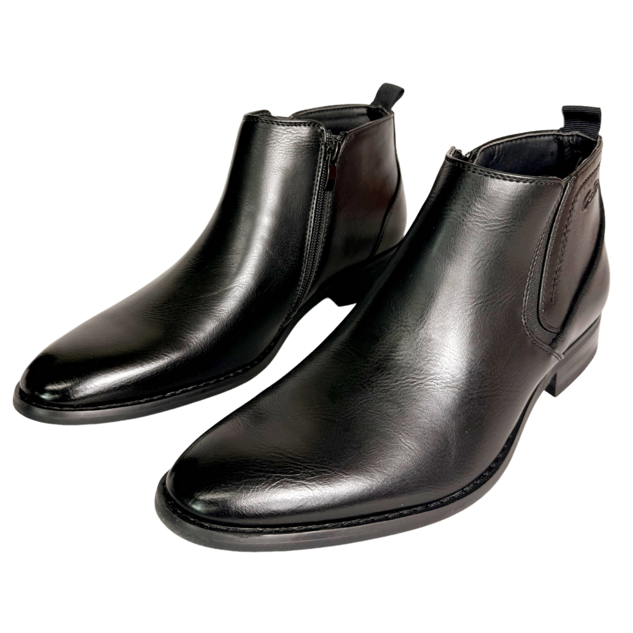 GINO PAOLI Black Mens Zip Boot