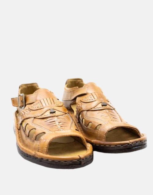 Omega Buffalo Leather Bone Java Sandal