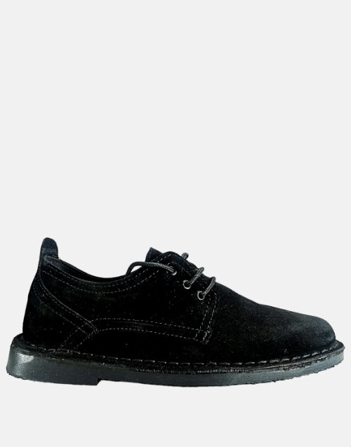 Desert Vellie Commando Black Suede Shoe