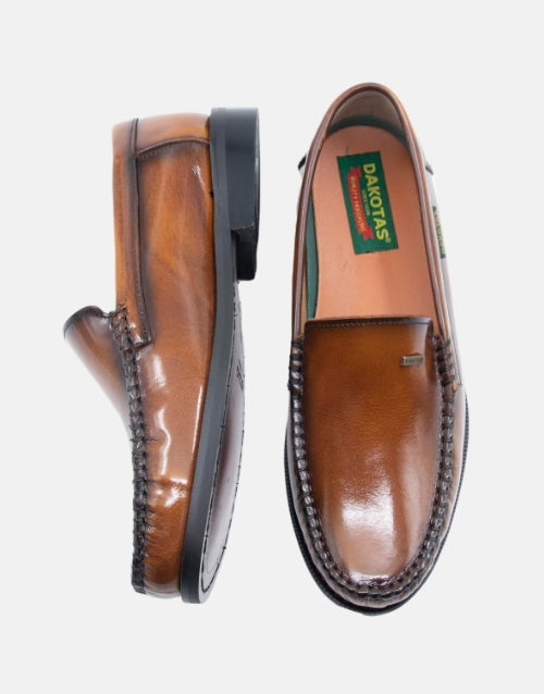 Dakota Leather Moccasin Tan Shoe