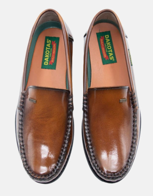 Dakota Leather Moccasin Tan Shoe