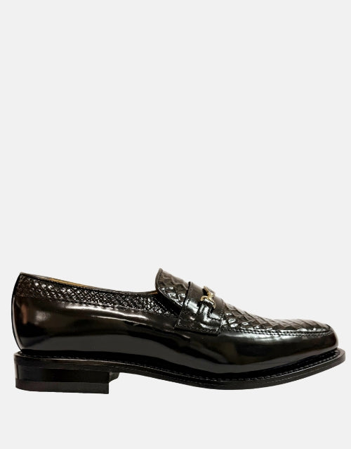 Johnston & Murphy Leather Black Moccasin