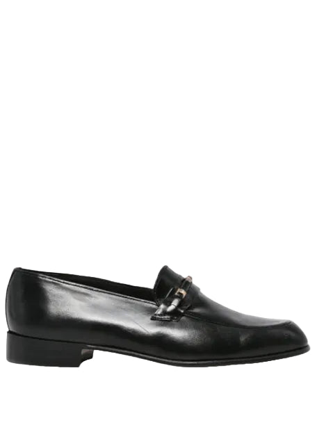 Barker Glace Kid Leather Black Moccasin