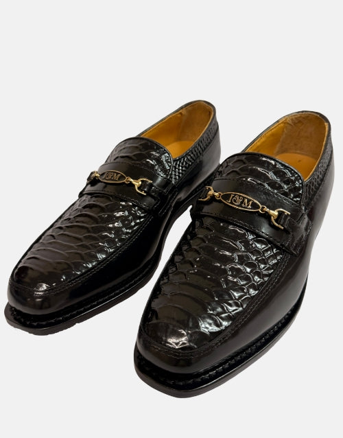 Johnston & Murphy Leather Black Moccasin