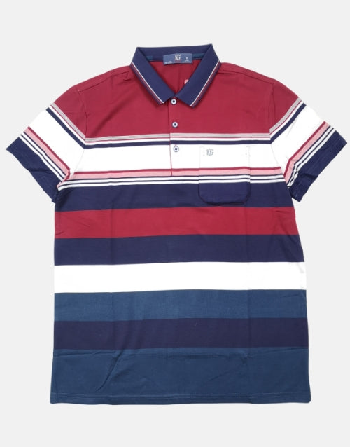 KG Red/Navy Blue And White Stripped Golfer