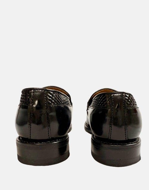 Johnston & Murphy Leather Black Moccasin