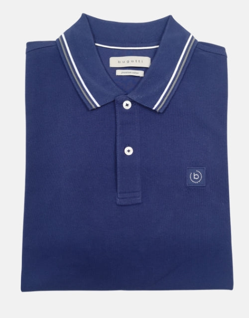Bugatti Navy Blue Core Logo Golfer