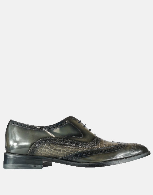 Johnston & Murphy Grey Brogue Croc