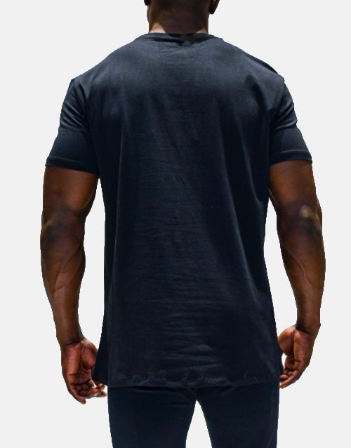 PURE PREMIUM LOGO BLOCK LETTER T Shirt Black