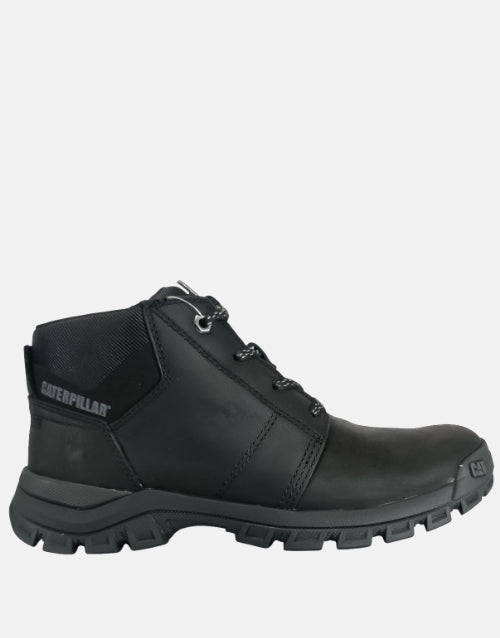 CATERPILLAR Leather Threshold Chukka Black Boot