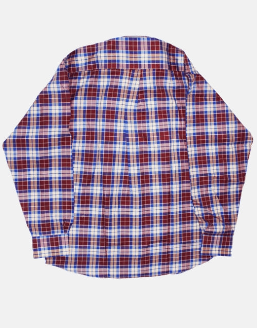 AERO LS Check Burgundy Shirt
