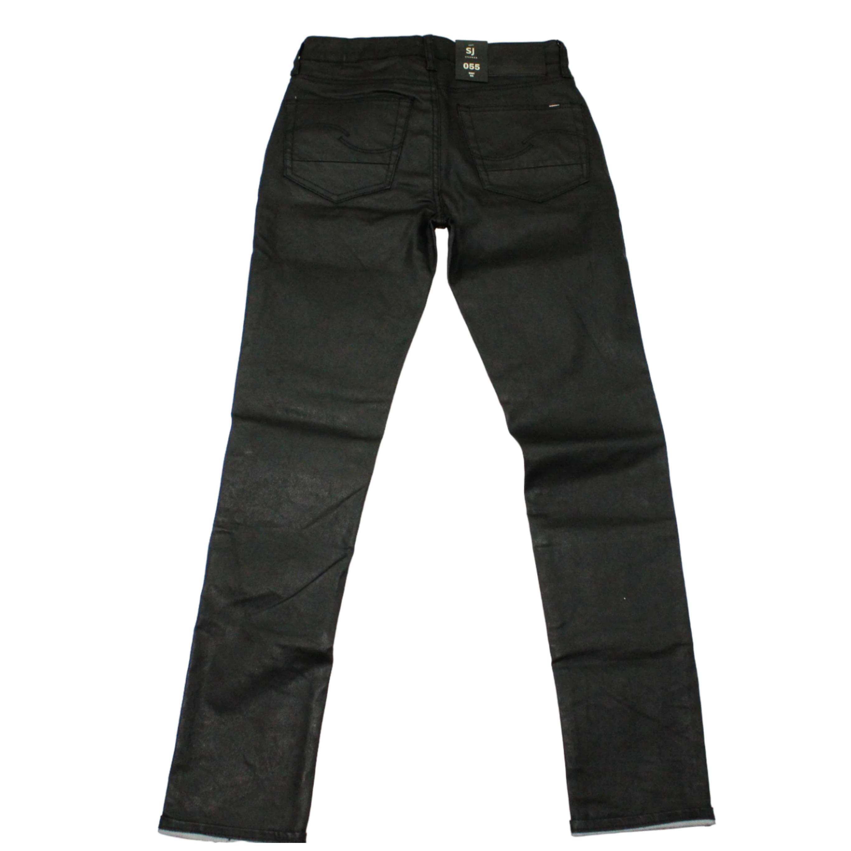 STEPHAN BLACK SKINNY WAX JEAN DEEP FREEZE