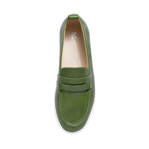 MMS Leather Italian Classic Green Moccasin