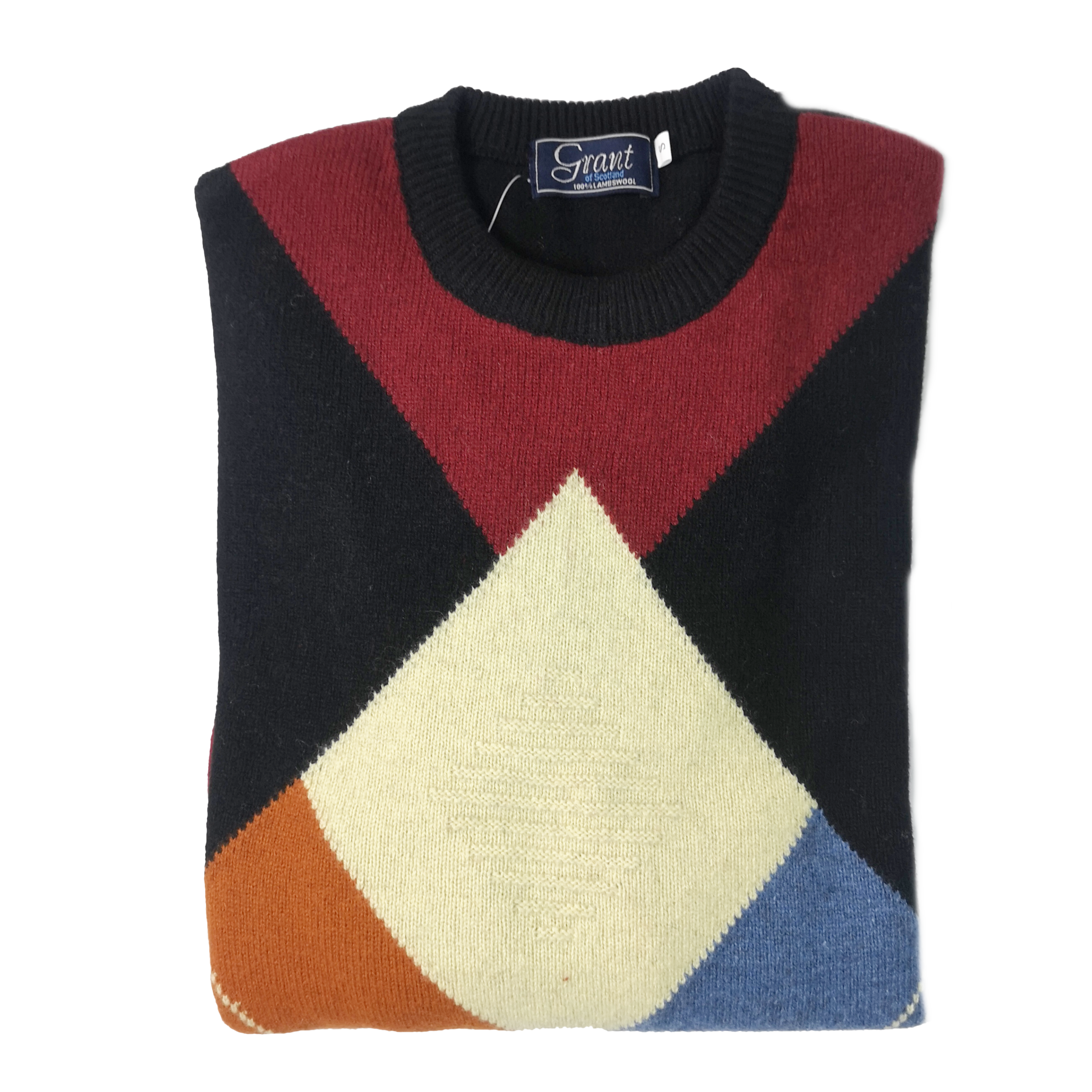 Grant of Scotland Multi Color Argyle Lambs Wool Knitwear
