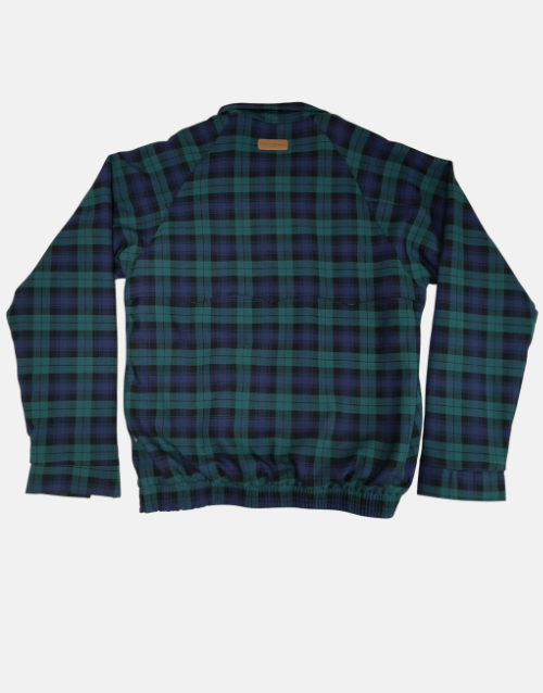LONDON FOG Harrington CHECK HUNTING GREEN JACKET