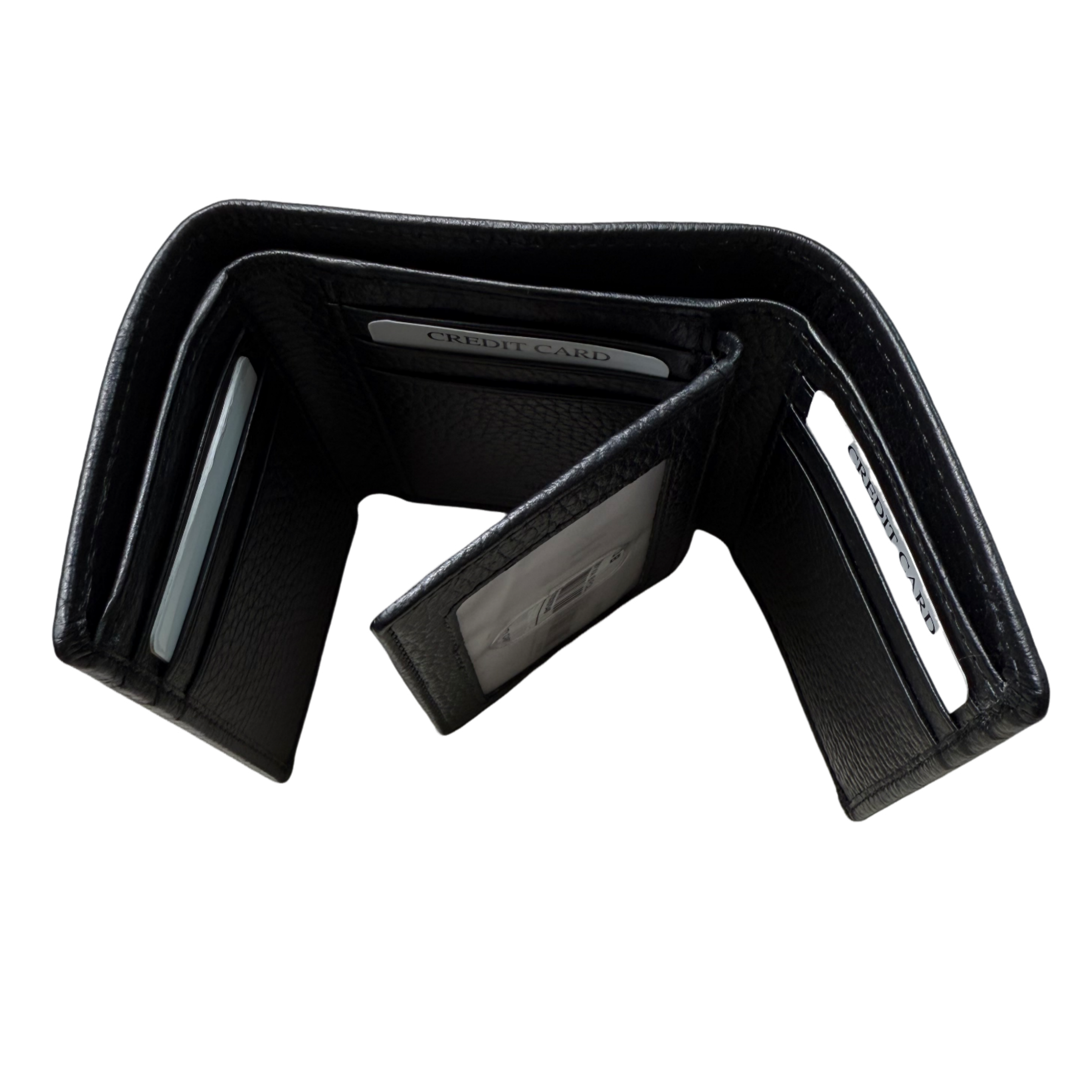 Busby Genuine Leather Black Bifold Wallet