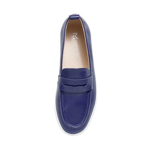 MMS Leather Italian Classic Navy Moccasin