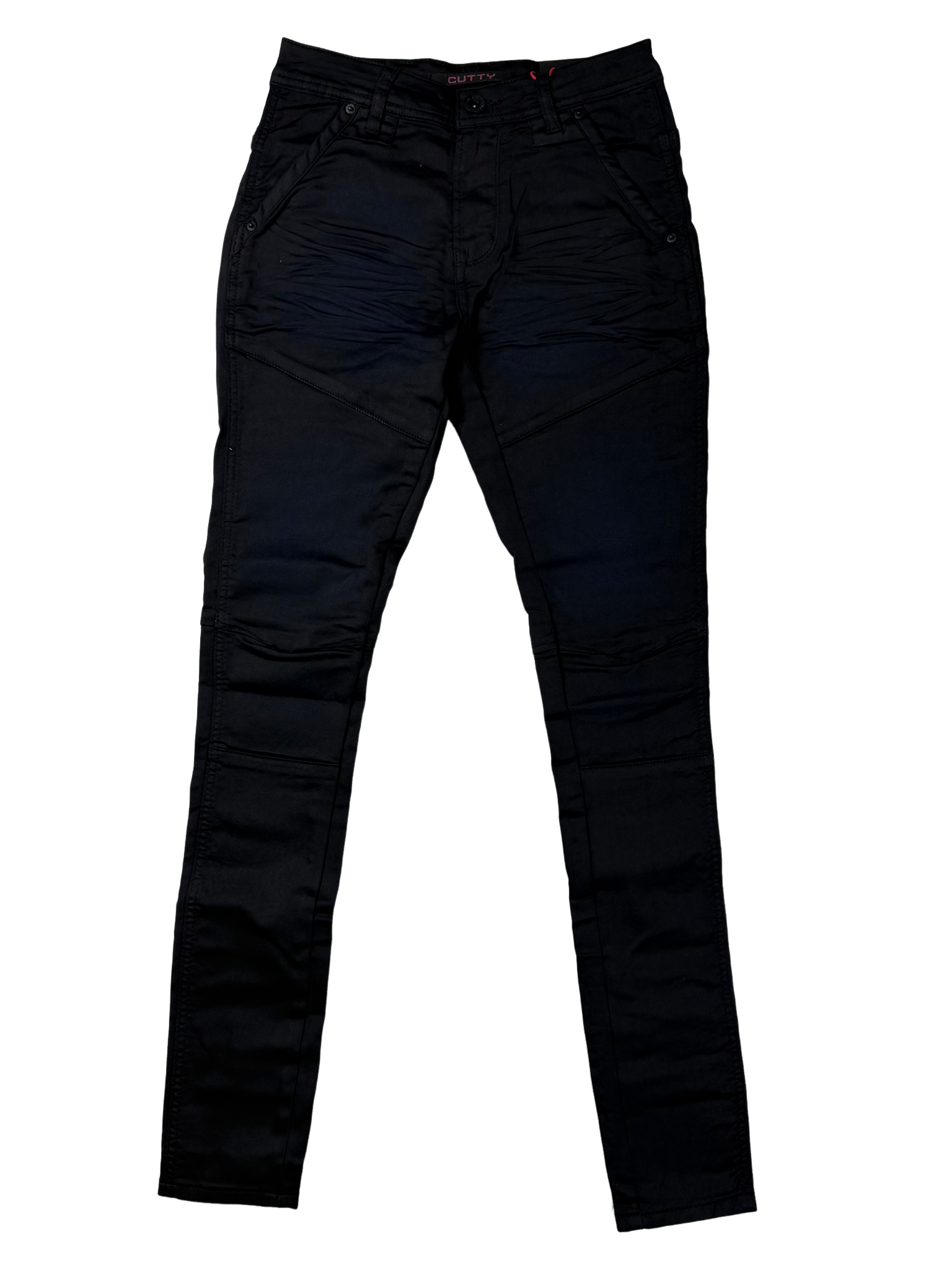 Cutty Gary Black/Navy Wax Skinny Jeans