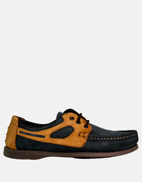 Oregon Leather Navy Rust Shoe