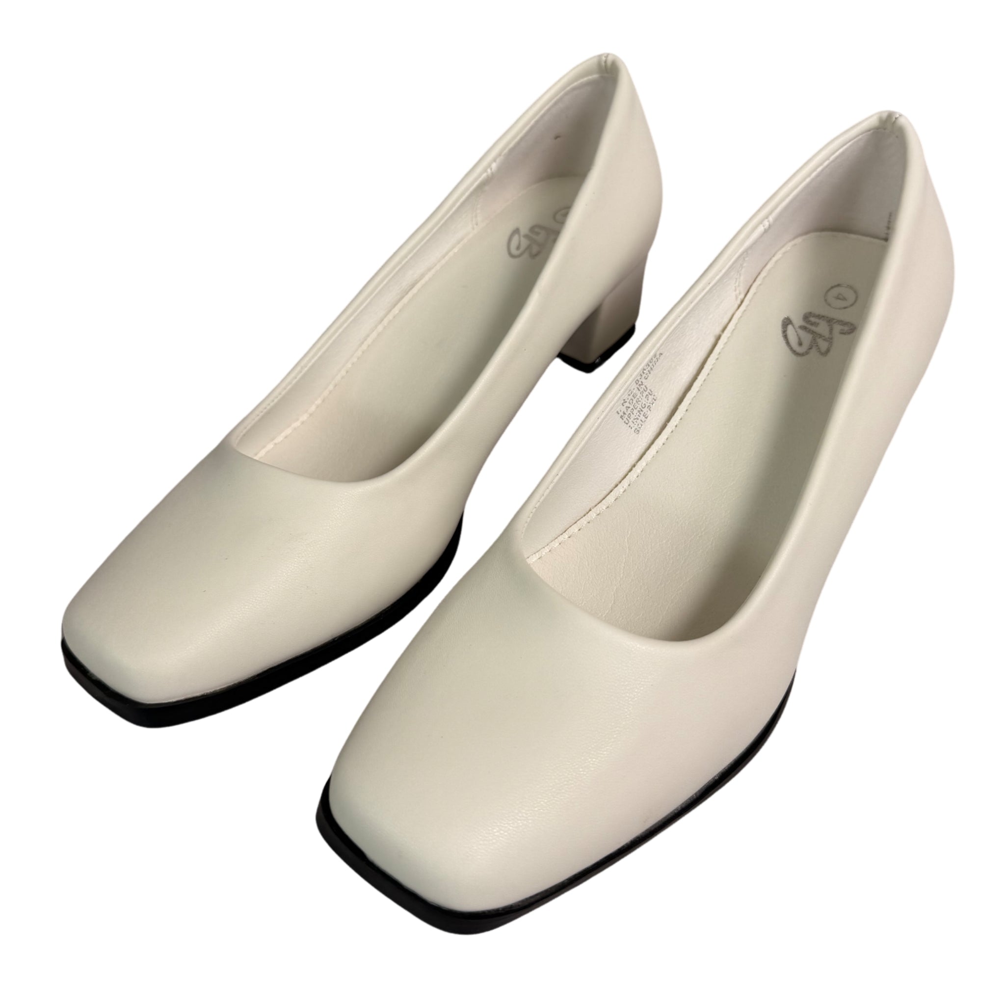 Ladies Carlo Bossi White Block High Heels