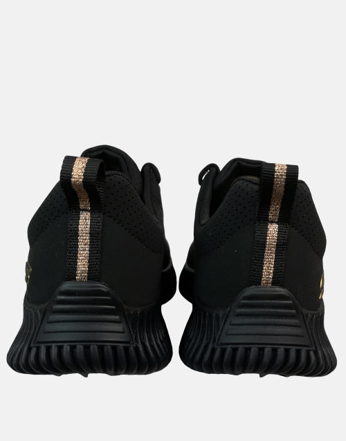 Skechers Leather Black Geo Ladies Sneaker