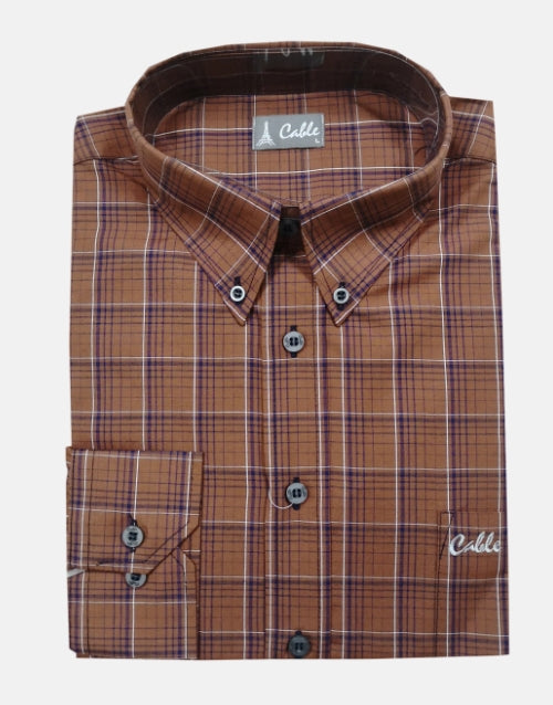 Cable LS Rust Check Shirt