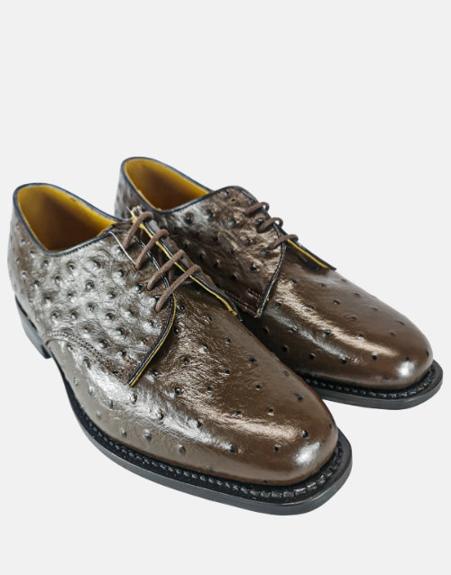 Johnston & Murphy Ostrich Leather Choc