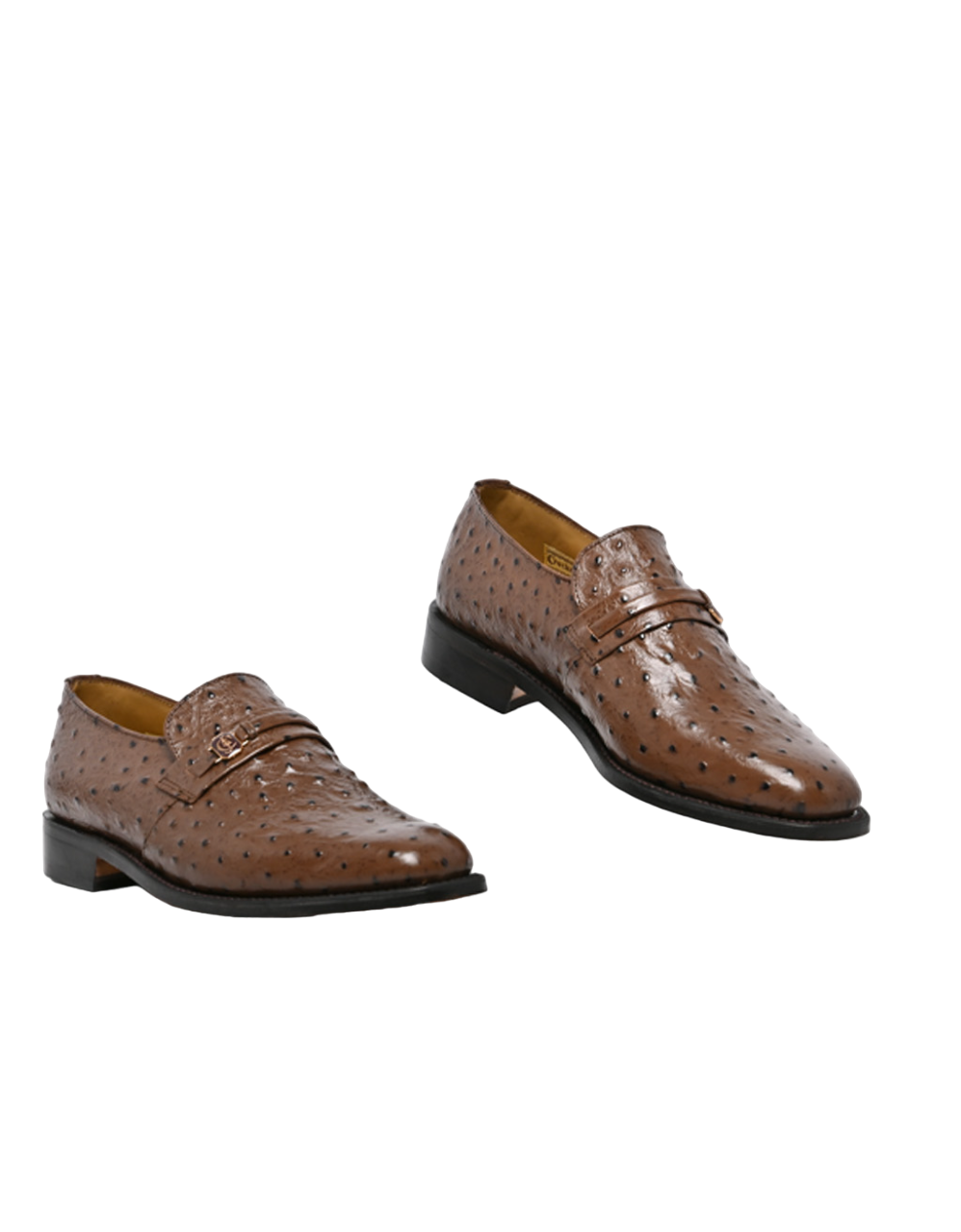 Crockett & Jones Leather Brown Ostrich Shoe