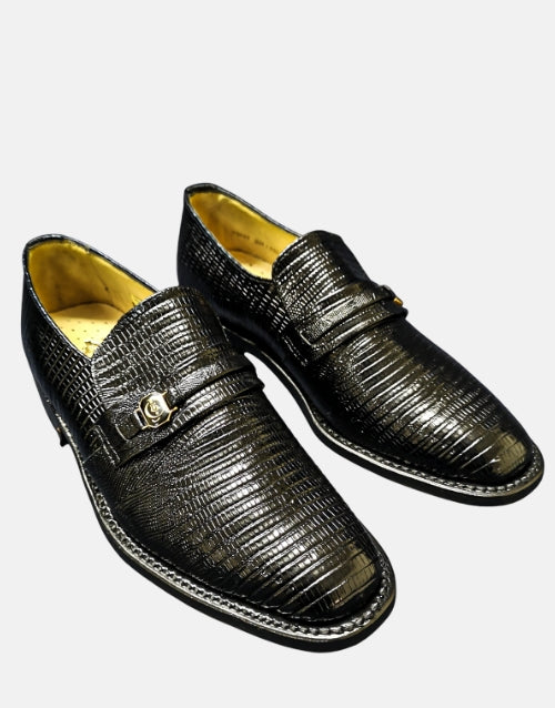 Crockett & Jones Leather Ryder Black Mocassin