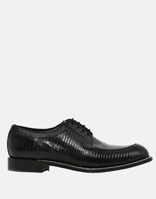 Barker Austin Black Lizard Shoes - Premium Formal Footwear