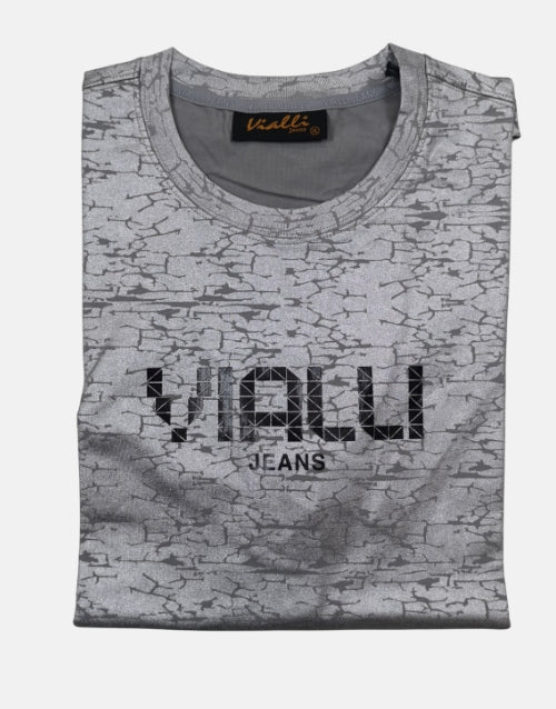 Vialli Istar Wax Silver Grey T shirt