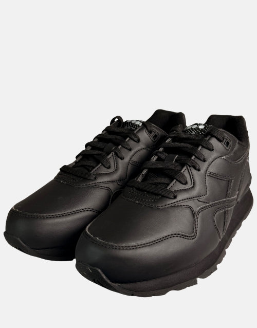 Diadora N92 Black Leather Trainer Sneaker