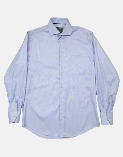 Rossini Light Blue Fine Check LS Shirt