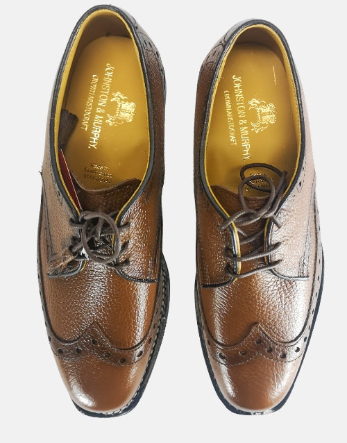 Johnston & Murphy Tan Grain Leather Shoe