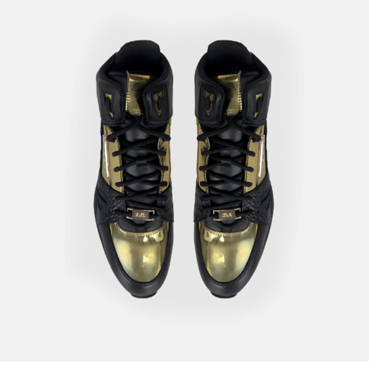 Vialli Matteo Black Gold Mid Sneaker