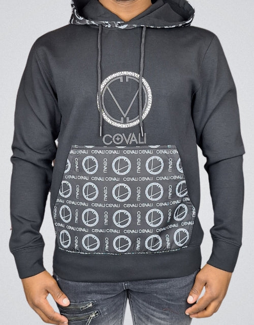 COVALI Matera Black Hoody Sweater