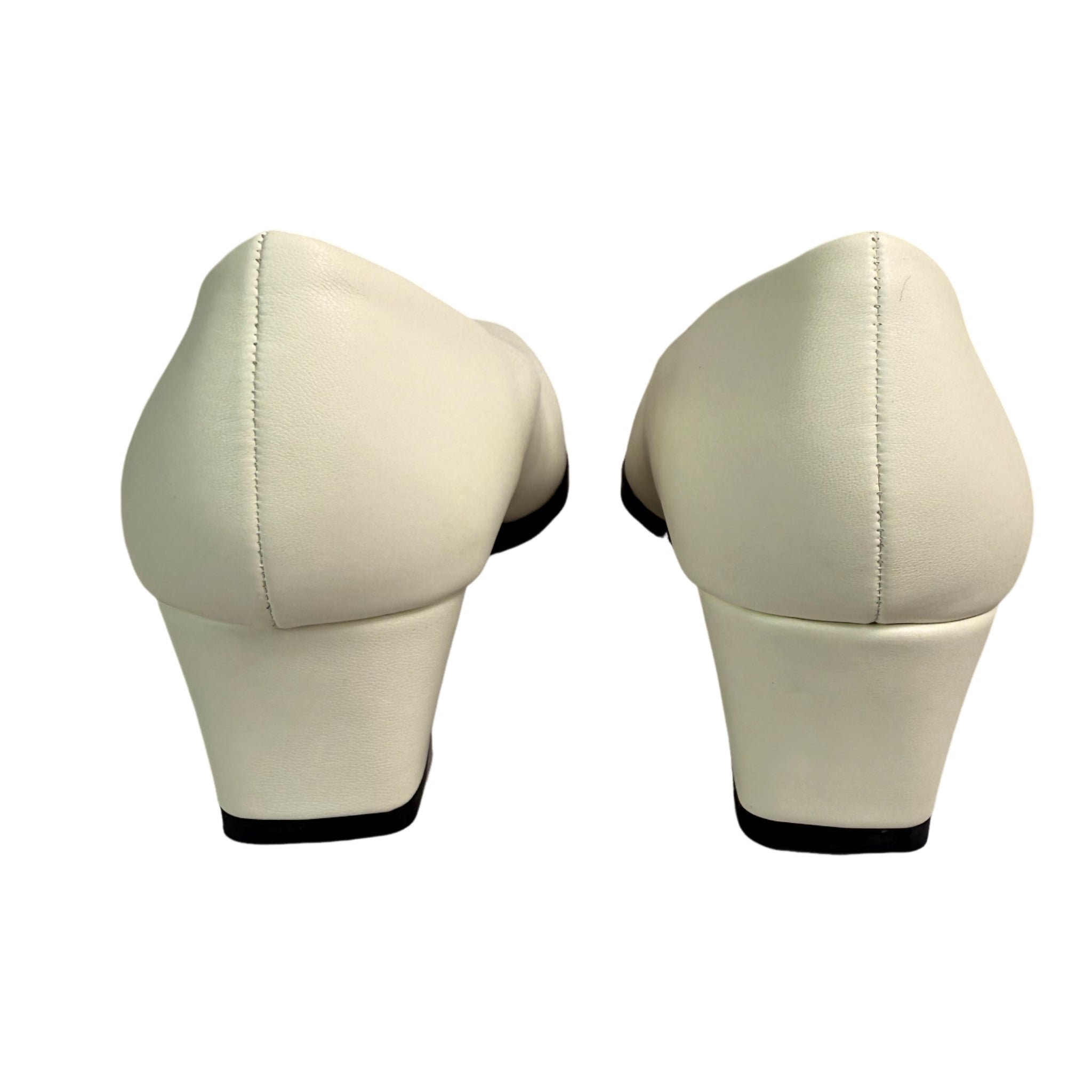 Ladies Carlo Bossi White Block High Heels