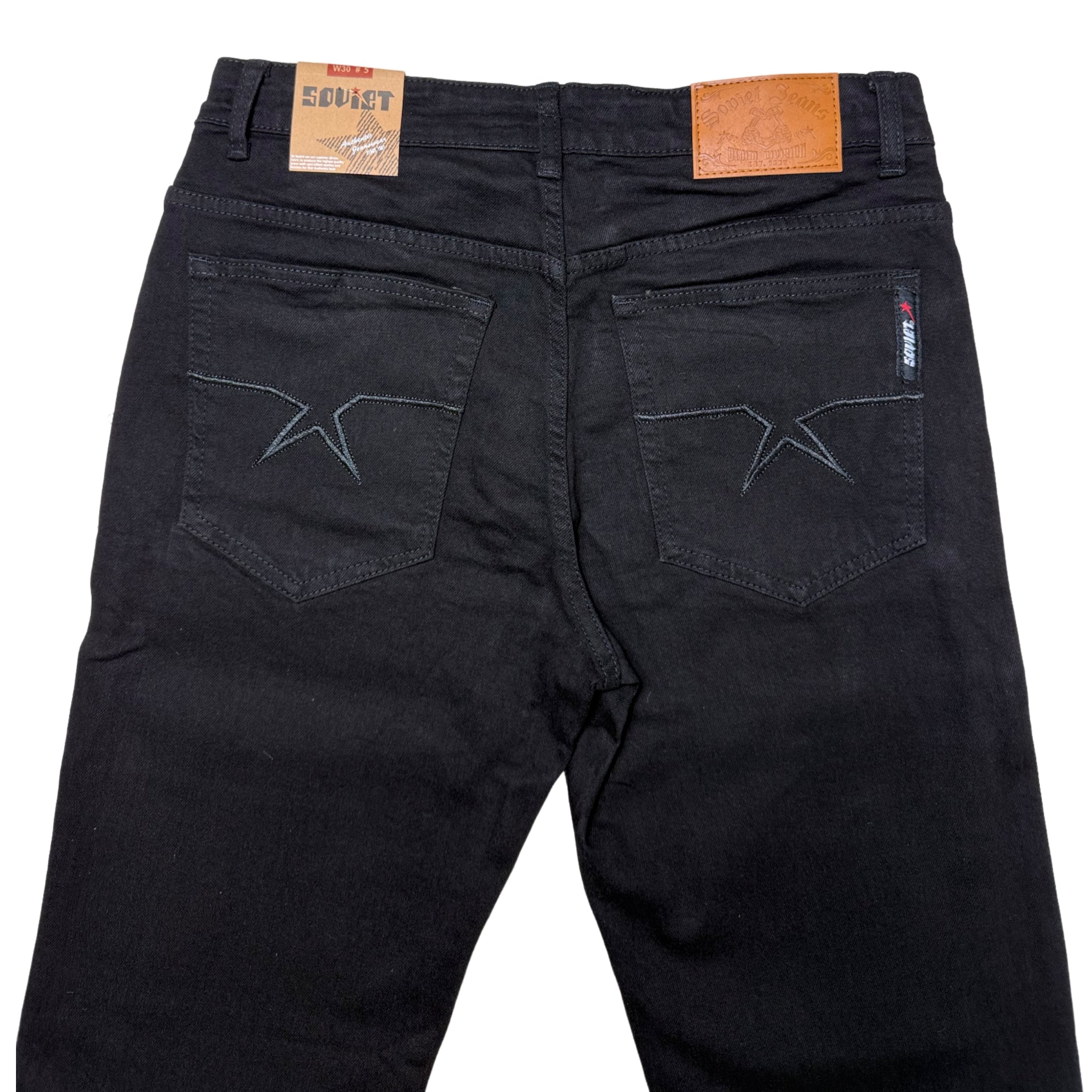 Soviet Black Regular Fit Jeans