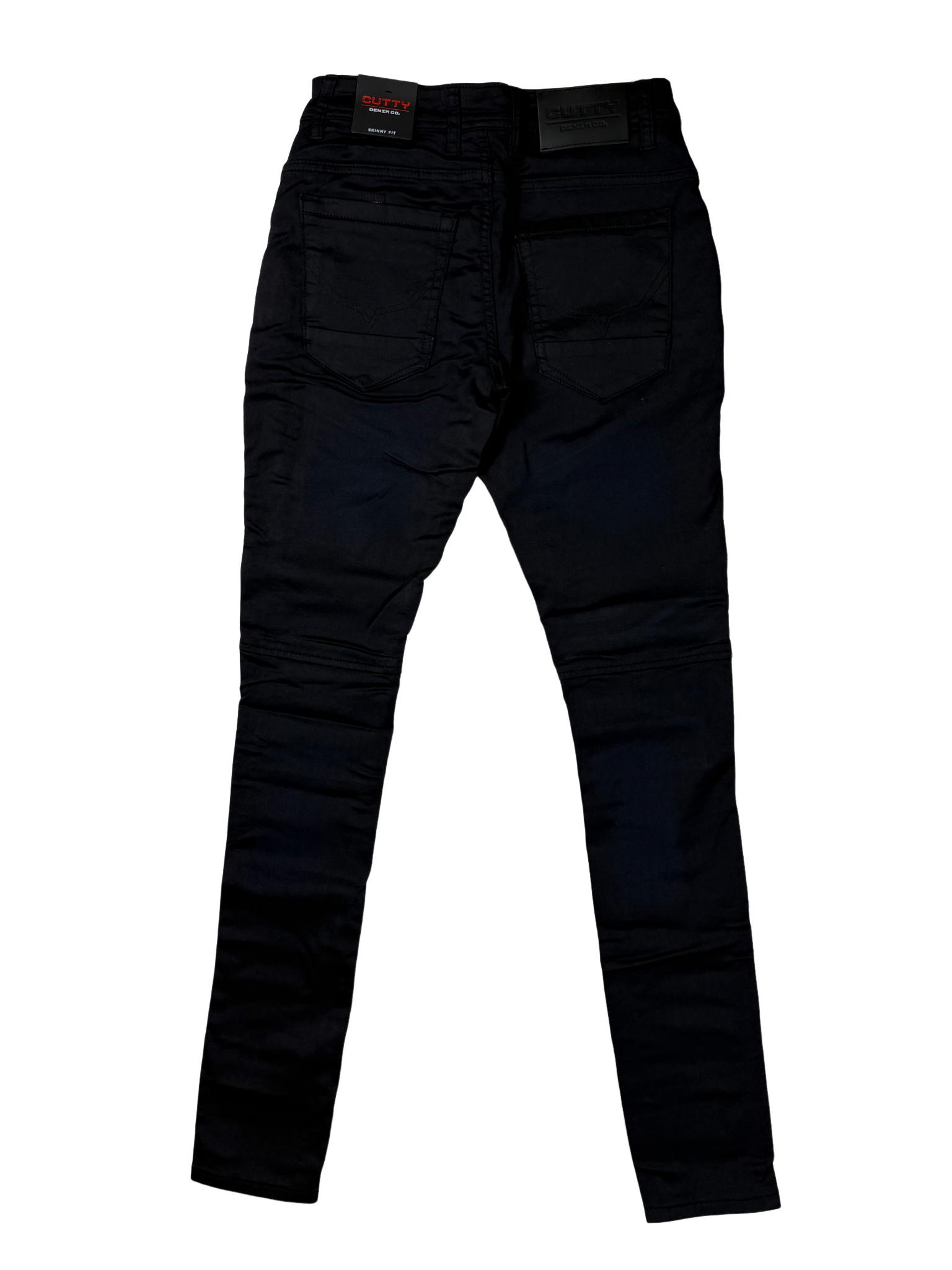 Cutty Gary Black/Navy Wax Skinny Jeans