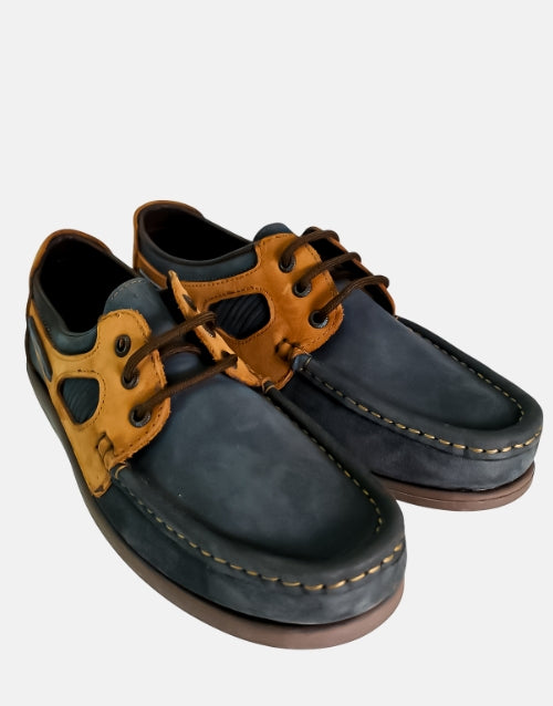 Oregon Leather Navy Rust Shoe