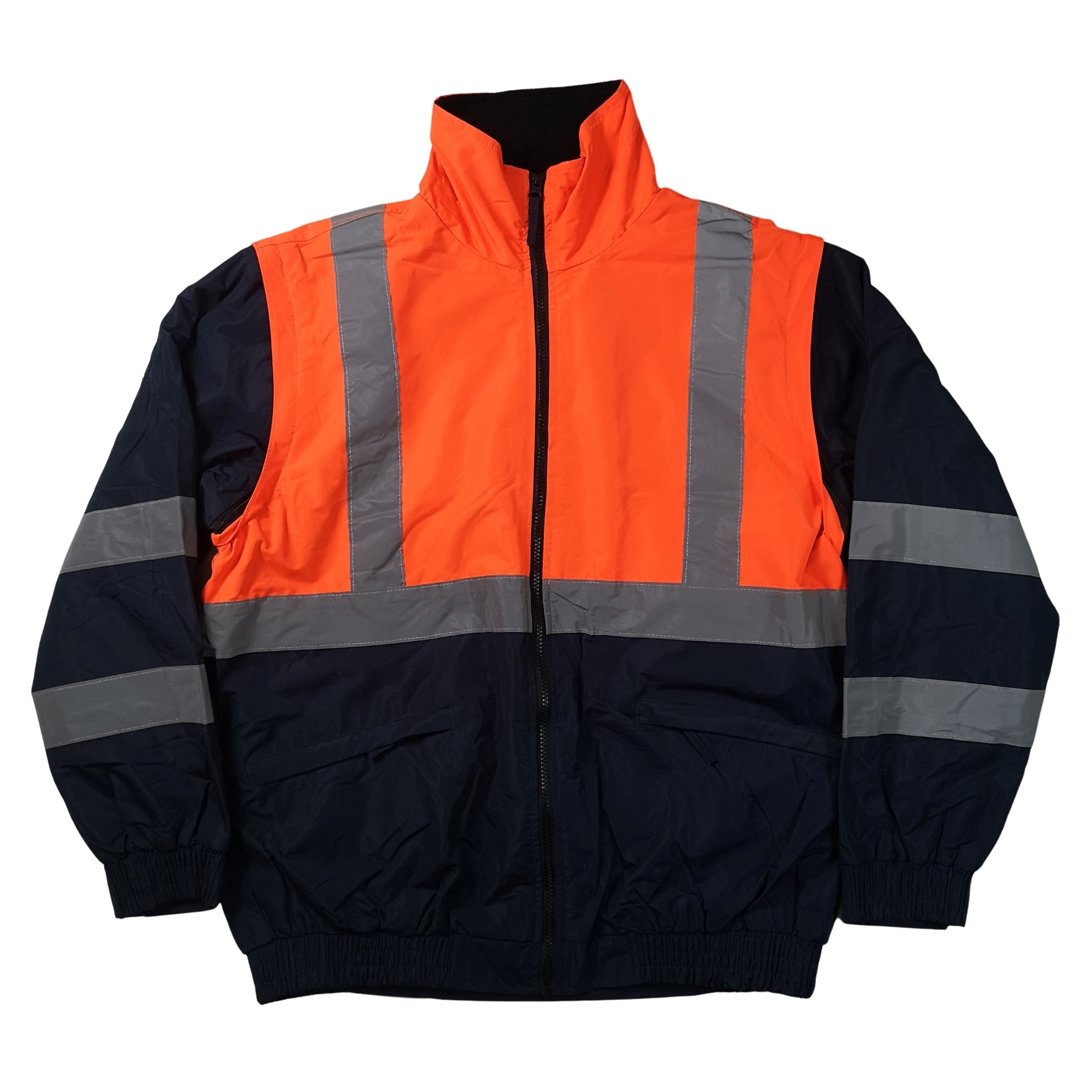 Orange & Blue Reflector Jacket – 2-in-1