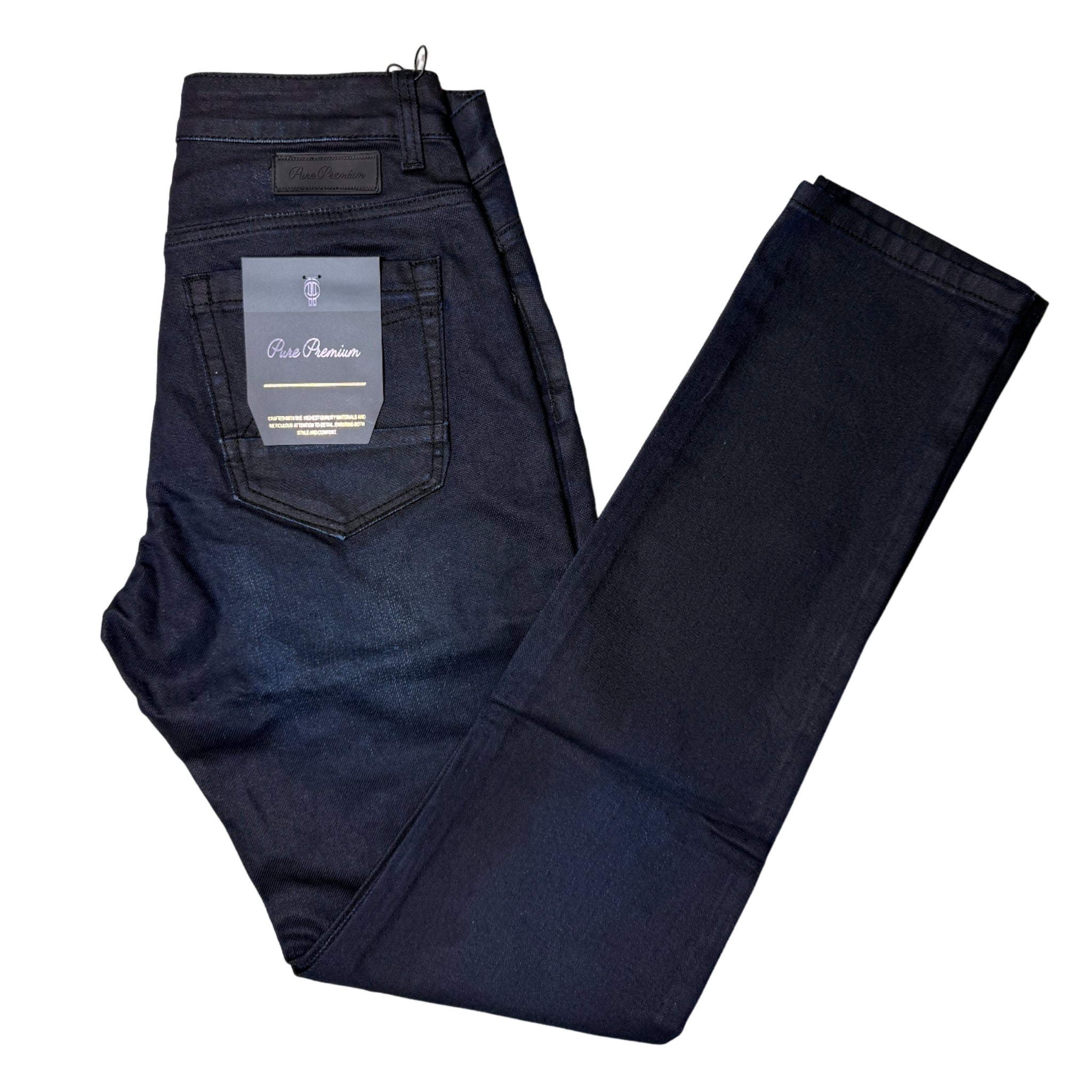 Pure Premium Arichi Blue Black Senzo Wax Jeans