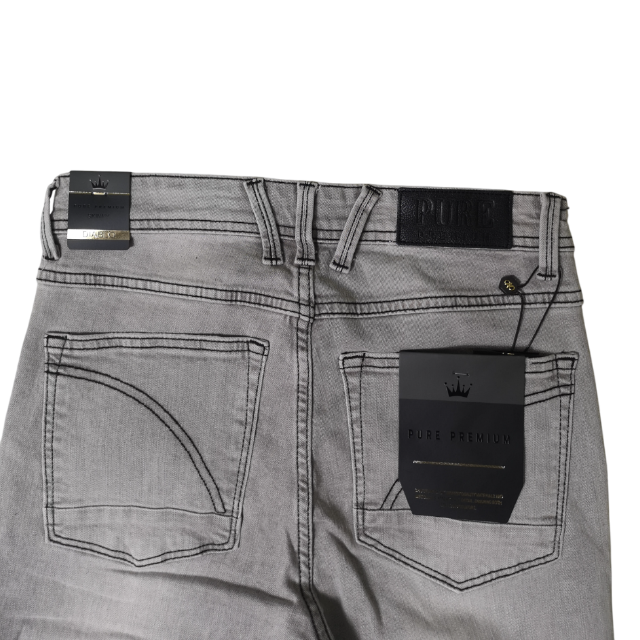 Pure Premium Diablo Grey Skinny Denim Jean