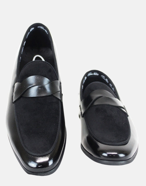 Gino Paoli Black Suede Slip On