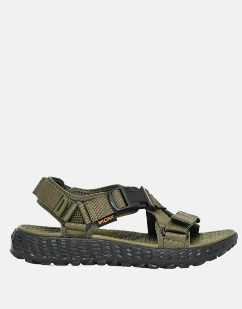 Bronx Brooklyn Casual Olive Velcro Sandal