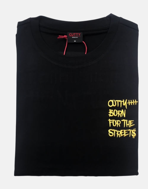 CUTTY BORN T-SHIRT( BLACK)